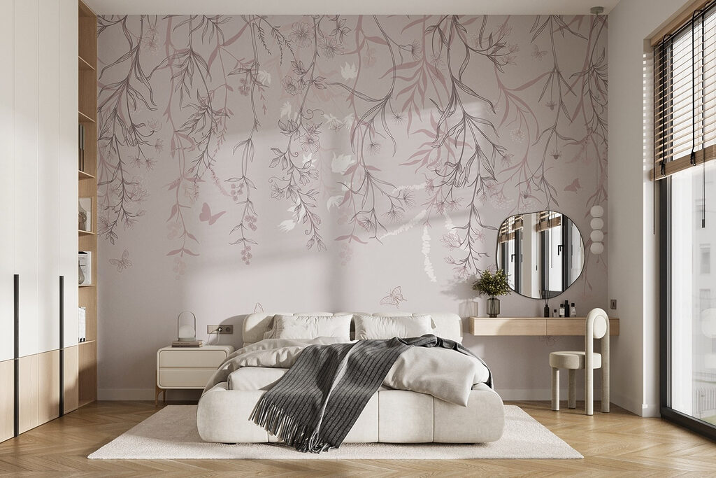 Ramas colgantes con mariposas — interior 1
