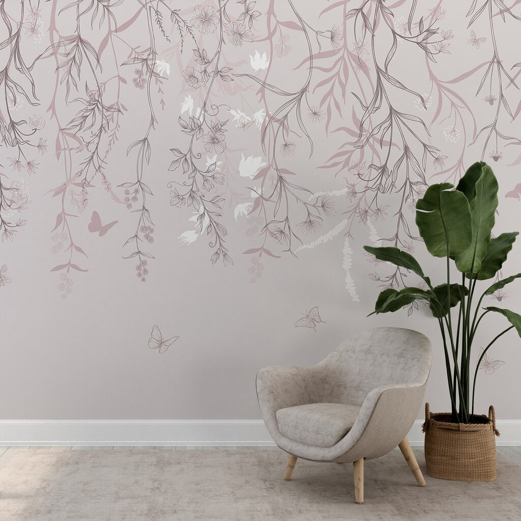 Ramas colgantes con mariposas — interior 2