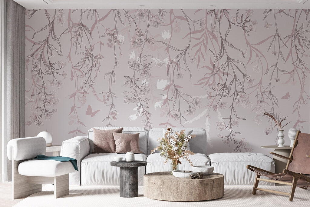 Ramas colgantes con mariposas — interior 3