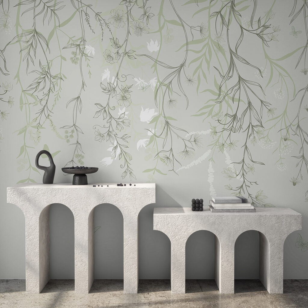 Ramas colgantes con mariposas — interior 2