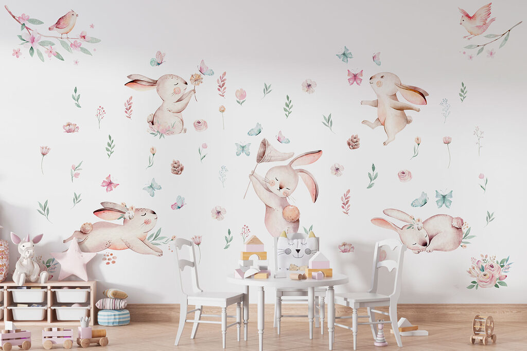 Conejitos entre flores — interior 1