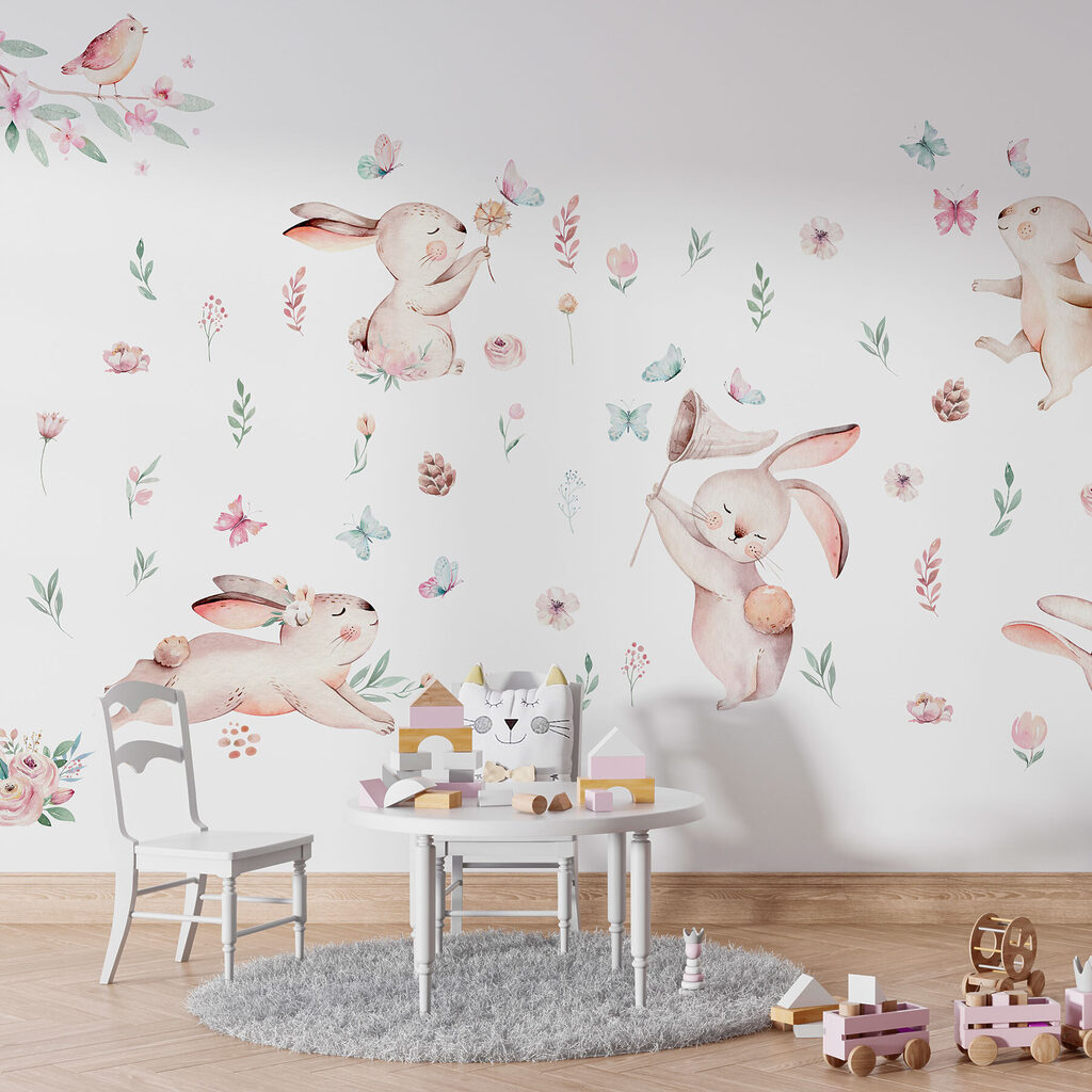 Conejitos entre flores — interior 2