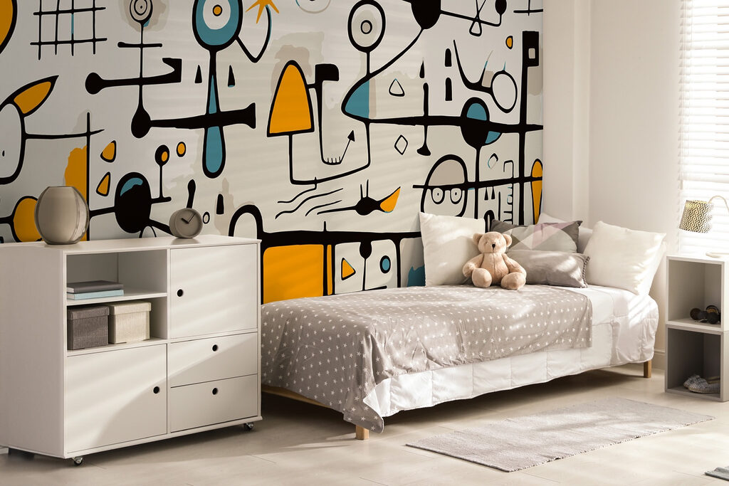 Figuras lineales con ocre — interior 2
