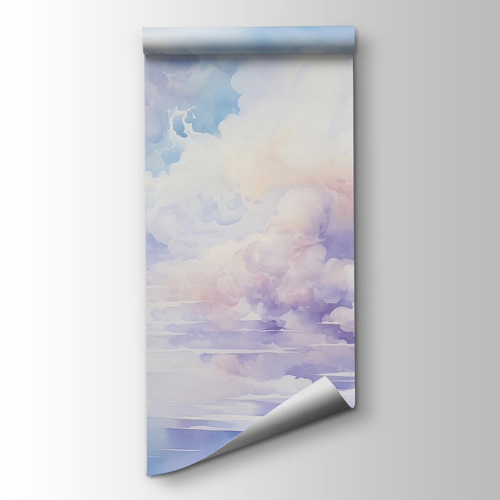 Nubes lilas sobre agua — vista del producto
