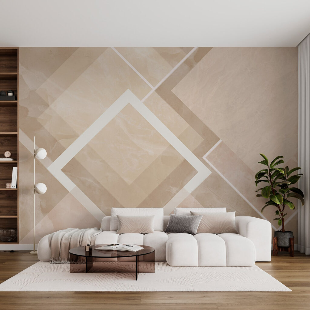 Rombos blancos sobre color — interior 3