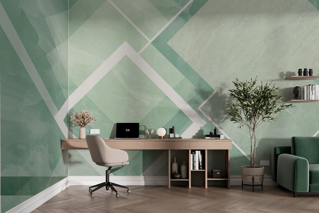 Rombos blancos sobre color — interior 2