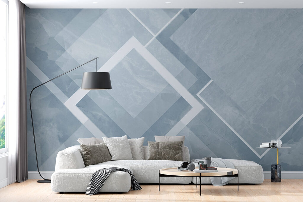 Rombos blancos sobre color — interior 3