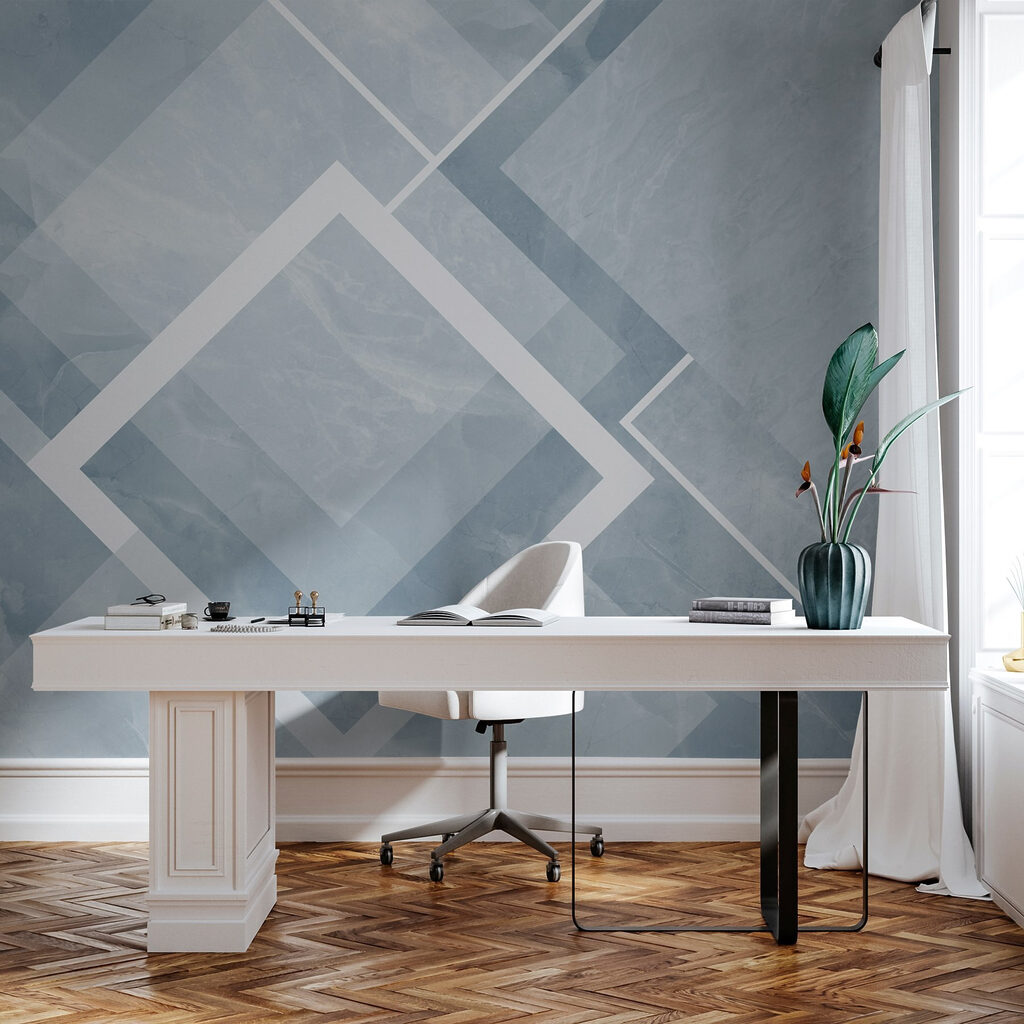 Rombos blancos sobre color — interior 4