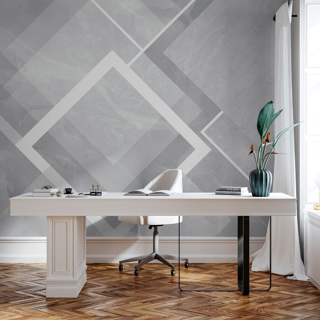 Rombos blancos sobre color — interior 3
