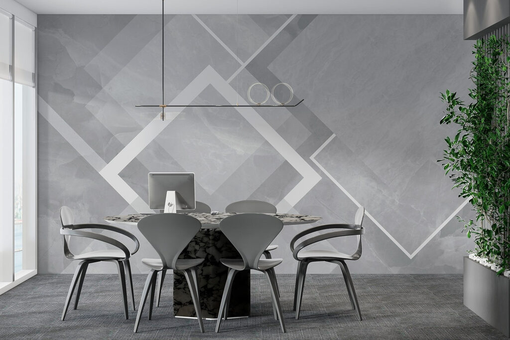 Rombos blancos sobre color — interior 5