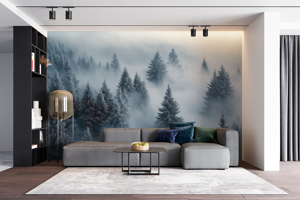 Copas nevadas sobre bruma — interior 3
