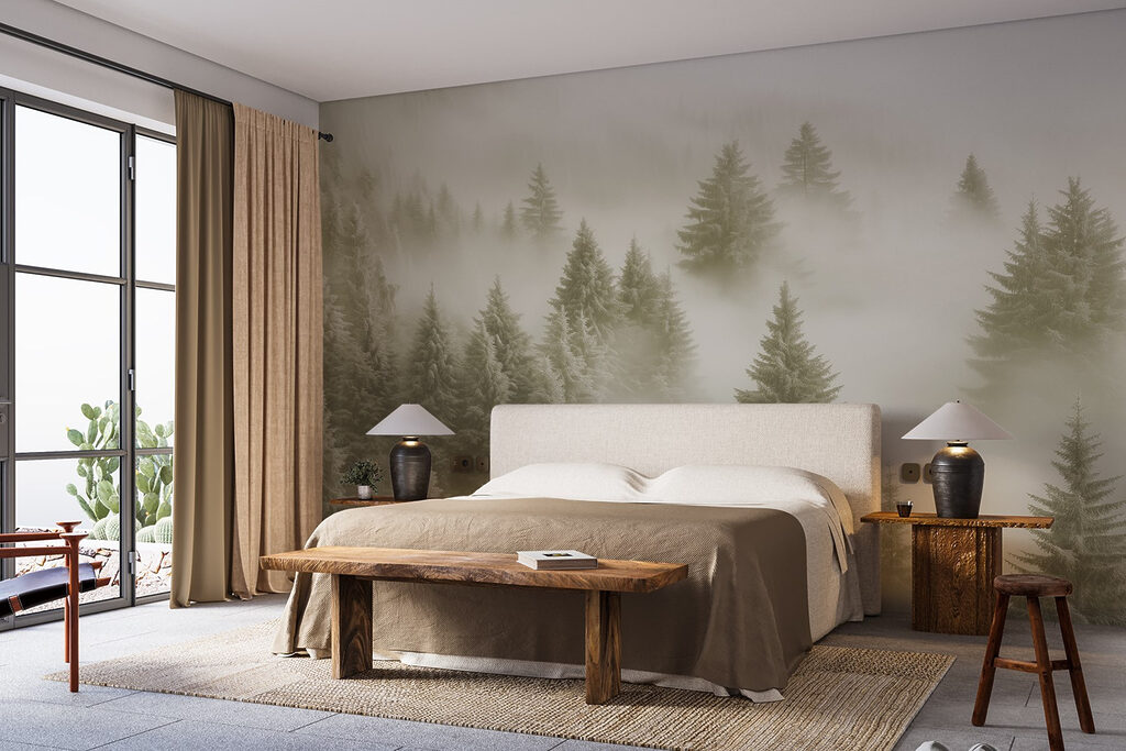 Copas nevadas sobre bruma — interior 1