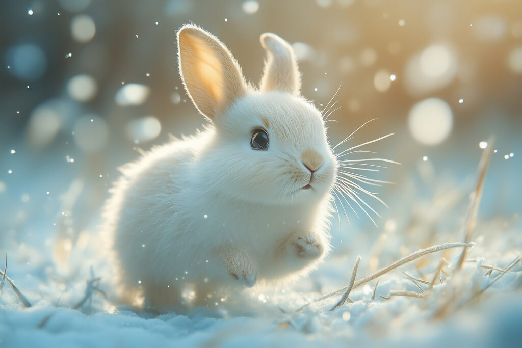 Conejito en invierno — diseño completo