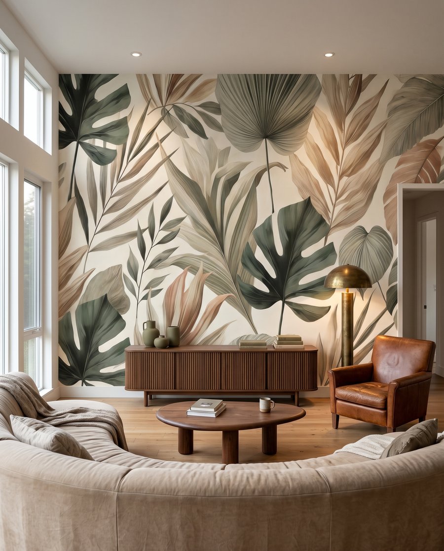 Hojas tropicales terrosas — interior 4