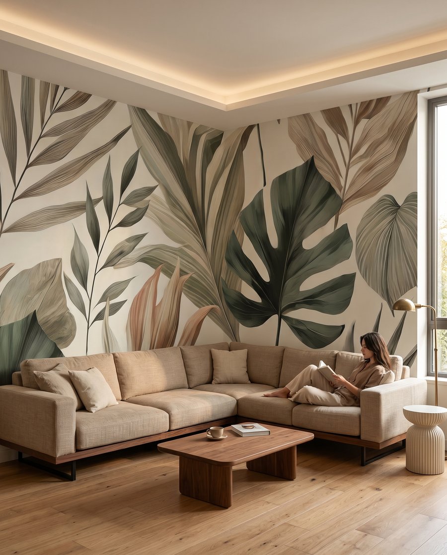 Hojas tropicales terrosas — interior 5