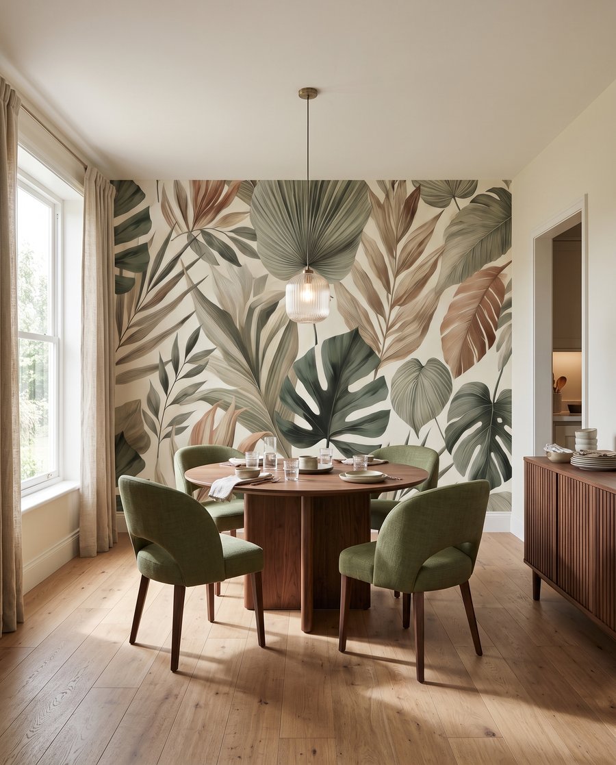 Hojas tropicales terrosas — interior 8