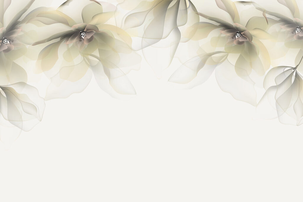 Flores colgantes arriba — diseño completo