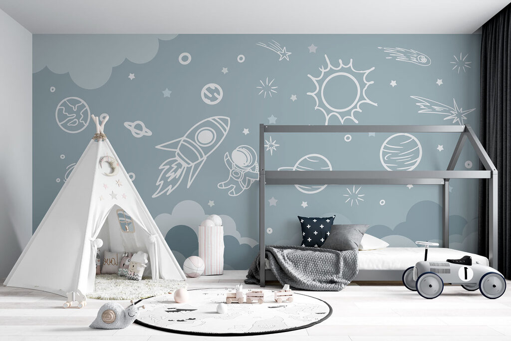 Viaje espacial en un interior