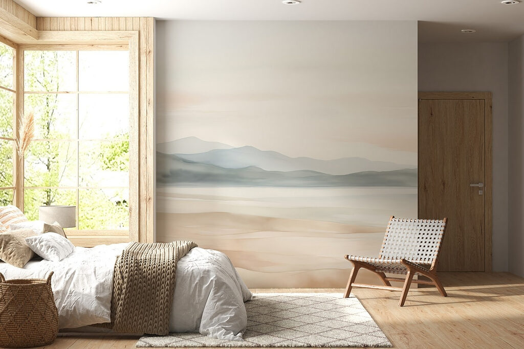 Lago ante colinas grisáceas — interior 2