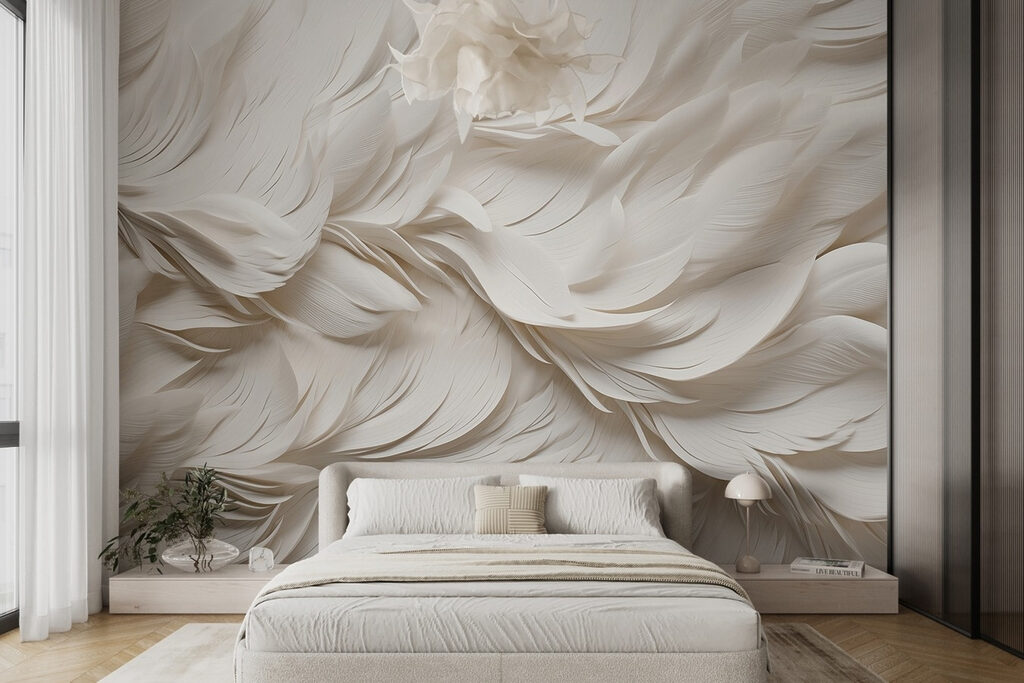 Plumas blancas en capas — interior 2