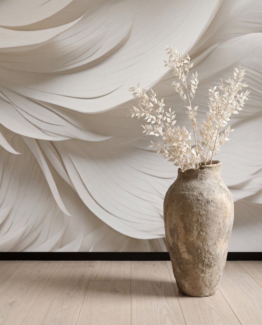 Plumas blancas en capas — interior 6