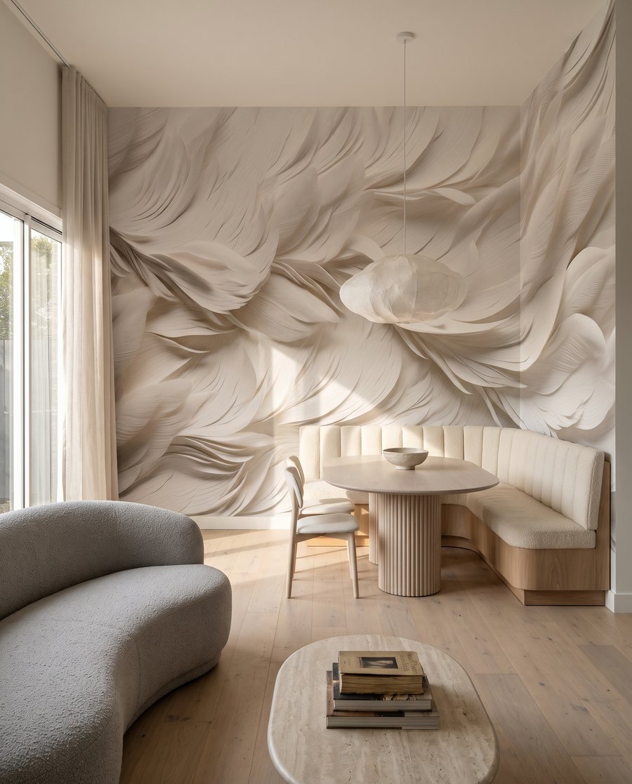 Plumas blancas en capas — interior 8