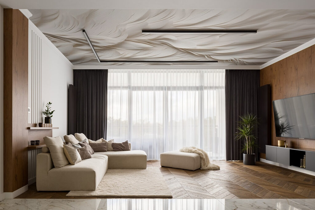 Plumas blancas en capas — interior 4