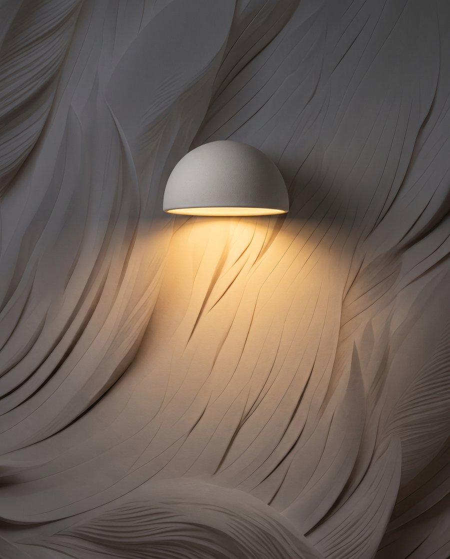 Plumas blancas en capas — detalle