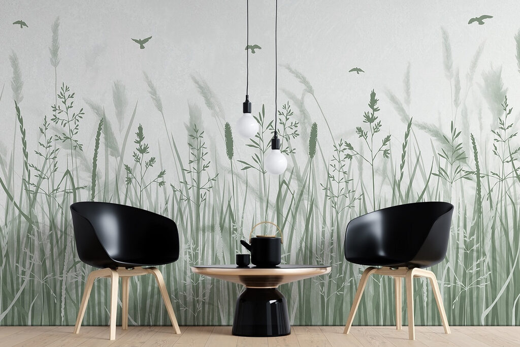 Pájaros sobre hierba alta — interior 3