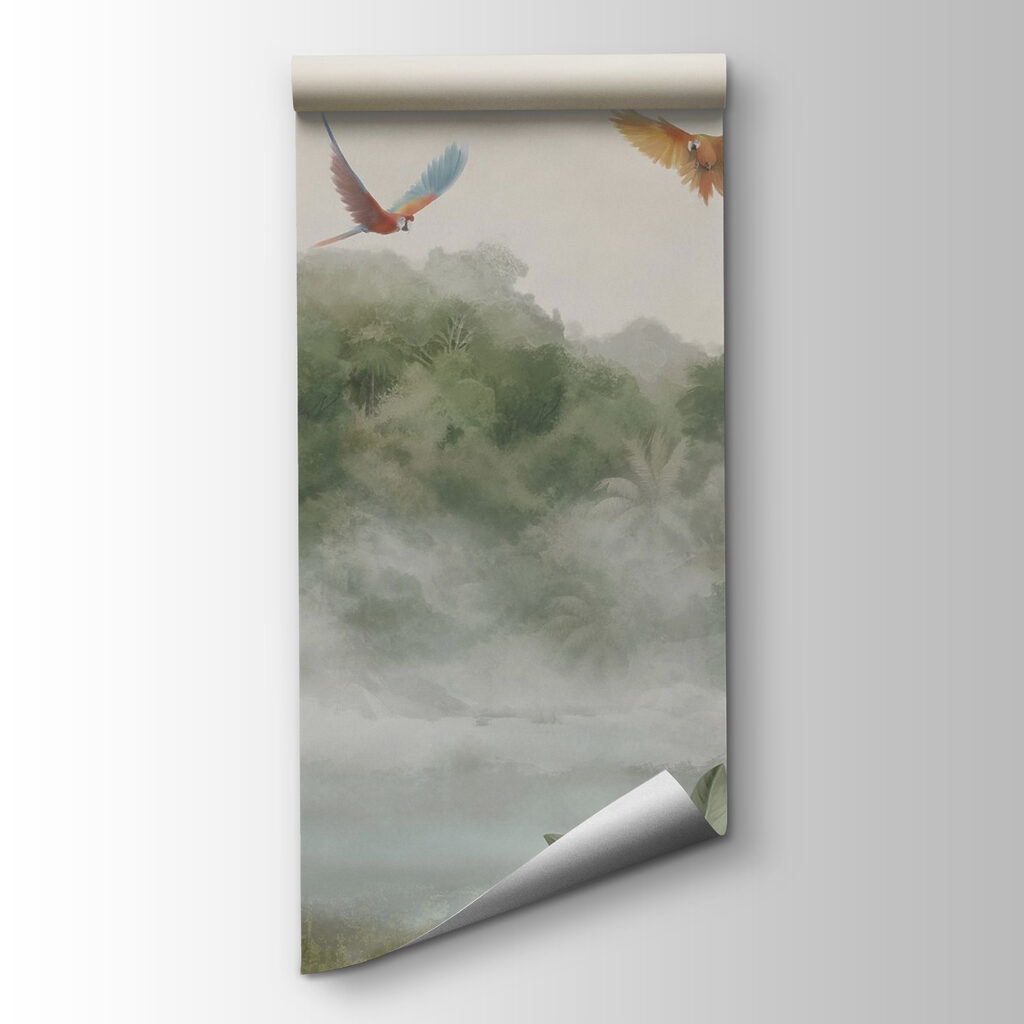 Cascada entre aves tropicales — vista del producto