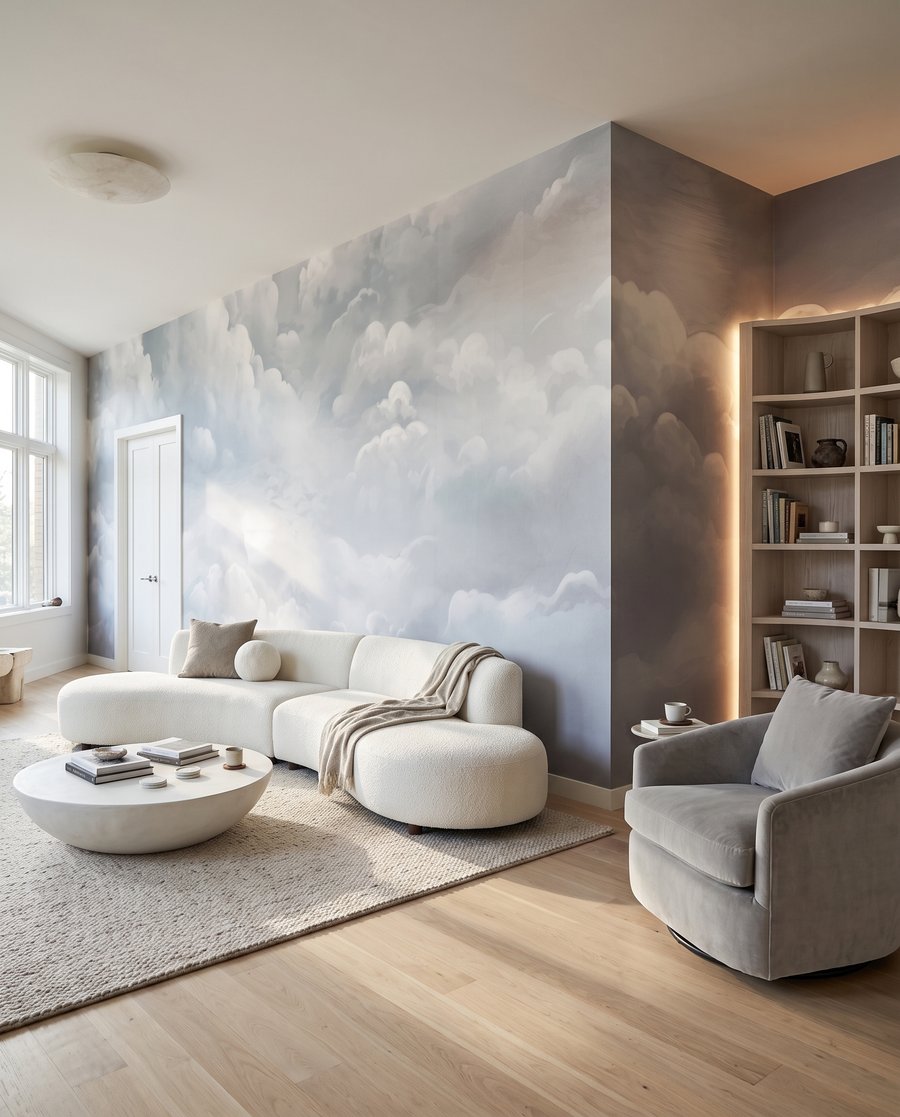 Nubes con luz suave — interior 1
