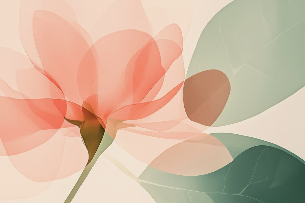 Flor translúcida — diseño completo