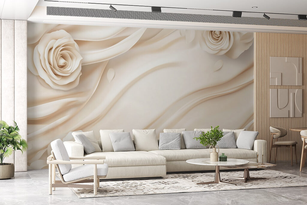 Rosas en curvas blancas — interior 4