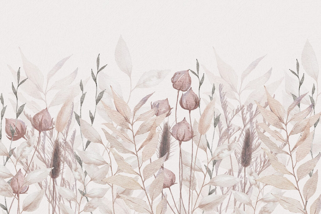Ramas con capullos rosas — diseño completo