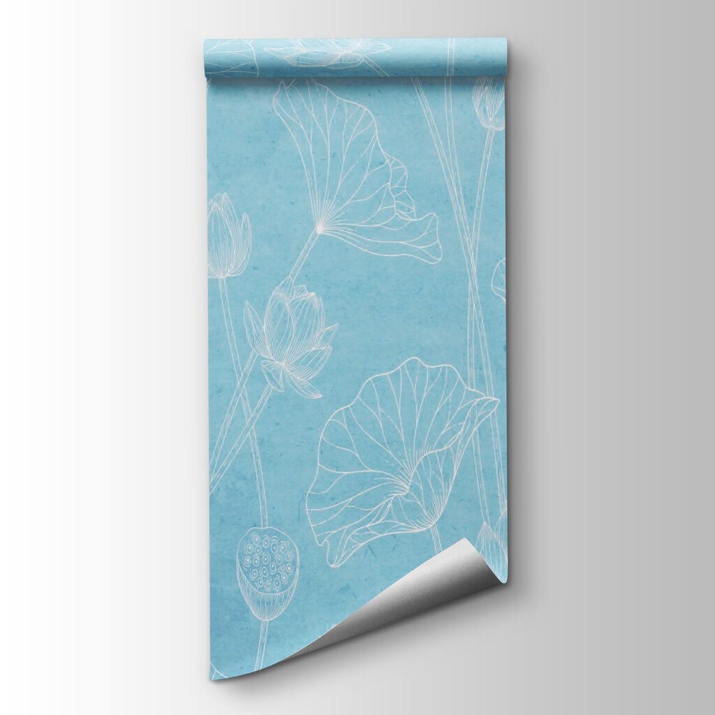 Flores blancas dibujadas — vista del producto
