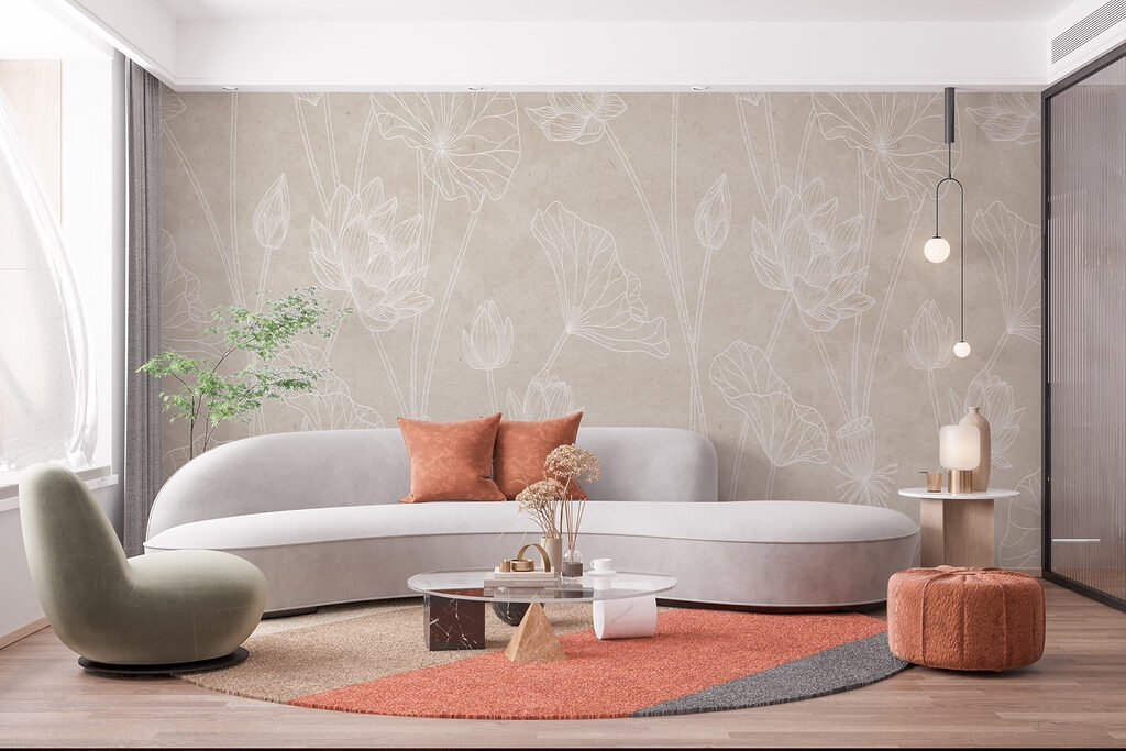 Flores blancas dibujadas — interior 2