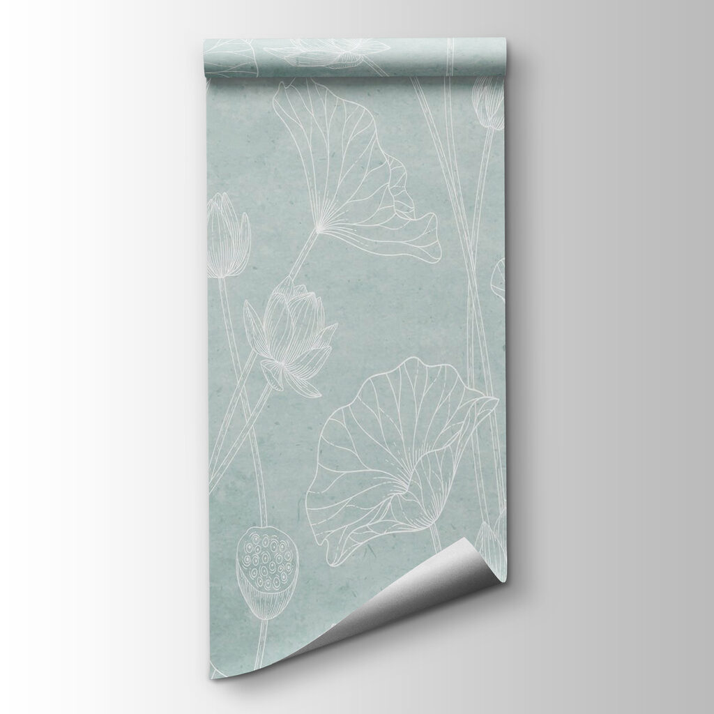 Flores blancas dibujadas — vista del producto