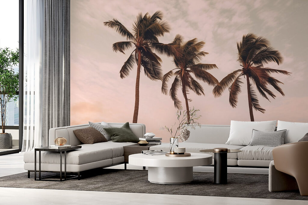 Tres palmeras al atardecer — interior 1