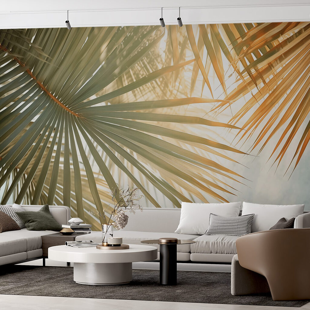 Sol entre palmas verdes — interior 1