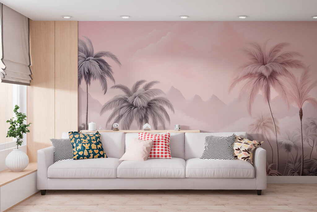 Palmeras en lejanía rosa — interior 1