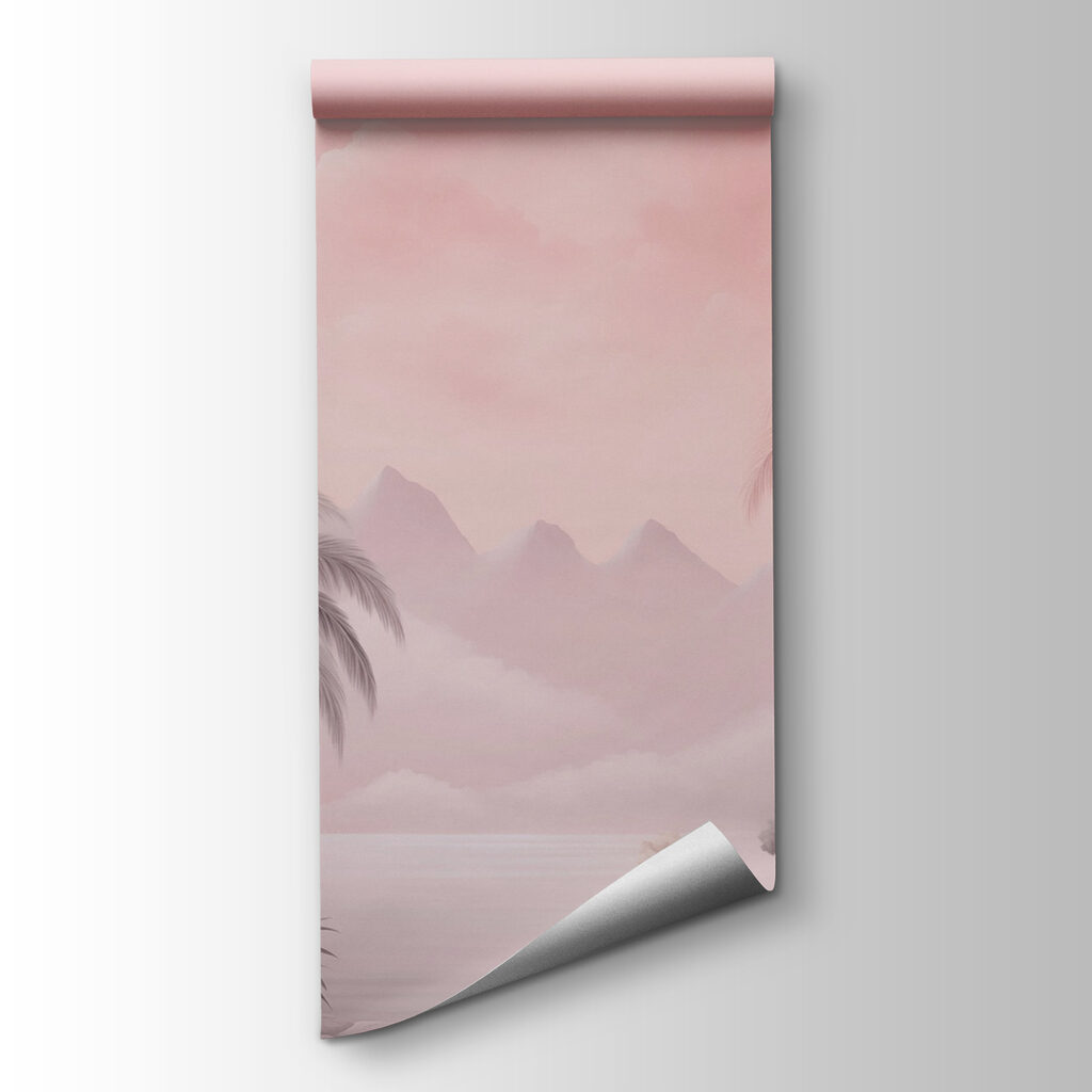 Palmeras en lejanía rosa — vista del producto
