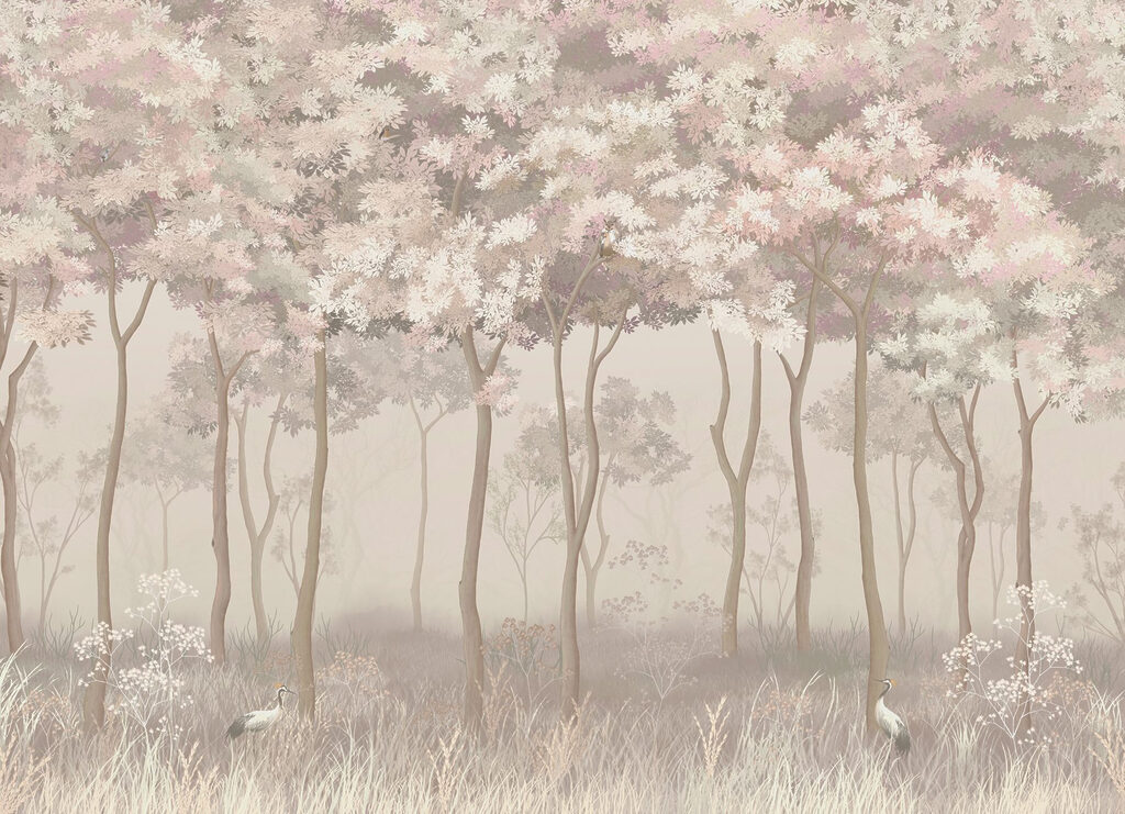 Bosque claro en flor — diseño completo