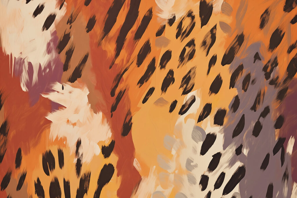 Manchas de pintura cálida — diseño completo