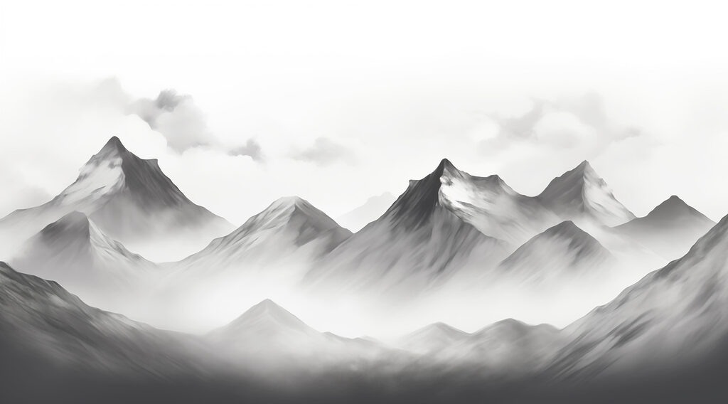 Cimas en la niebla — diseño completo