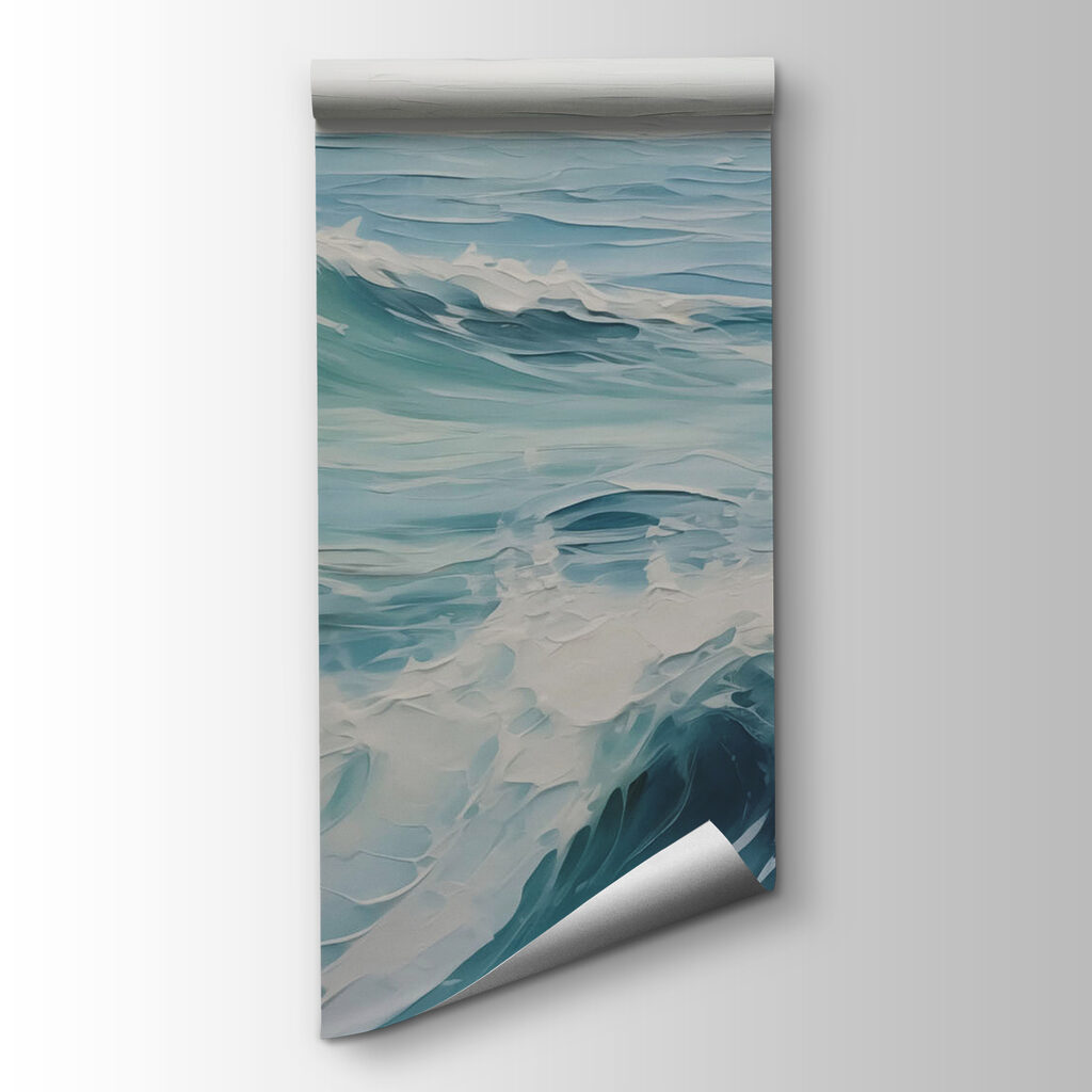 Olas turquesas pintadas — vista del producto