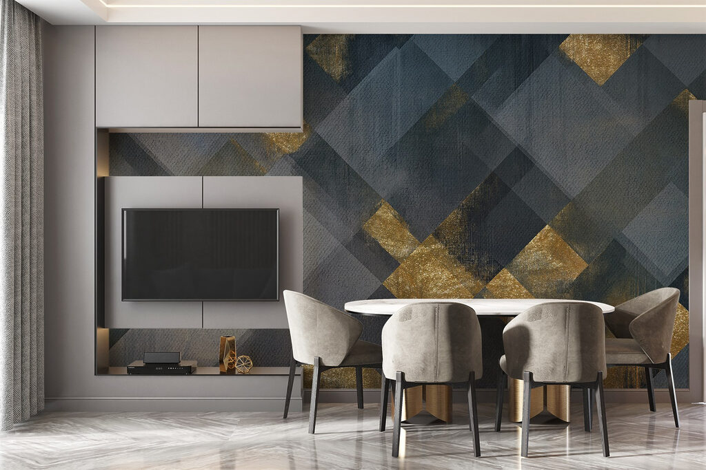 Cuadrados con toques dorados — interior 2