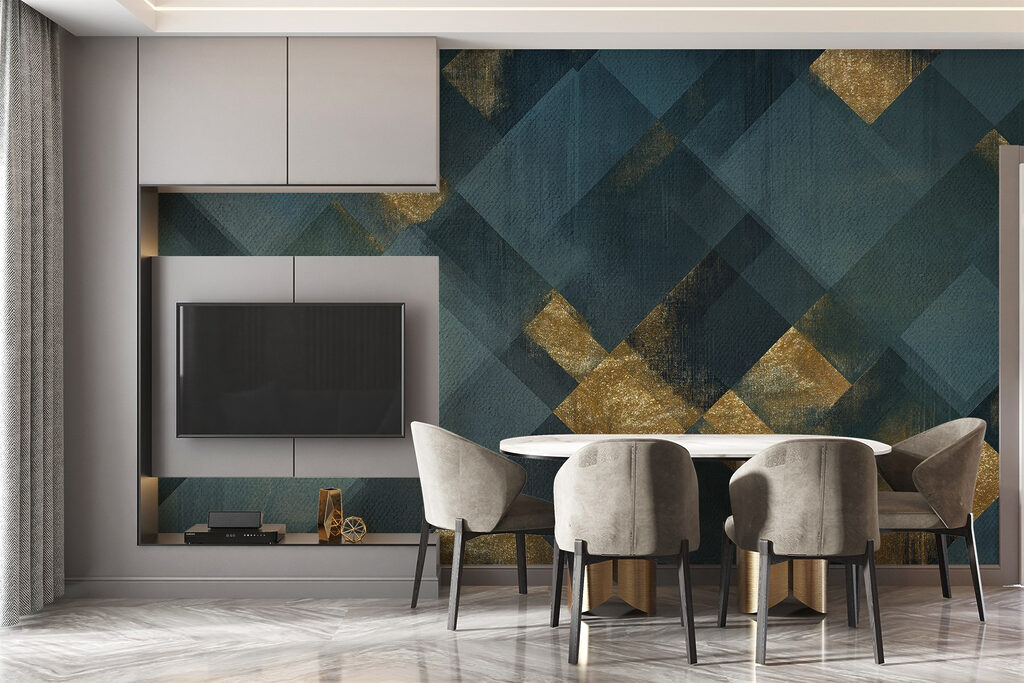 Cuadrados con toques dorados — interior 2