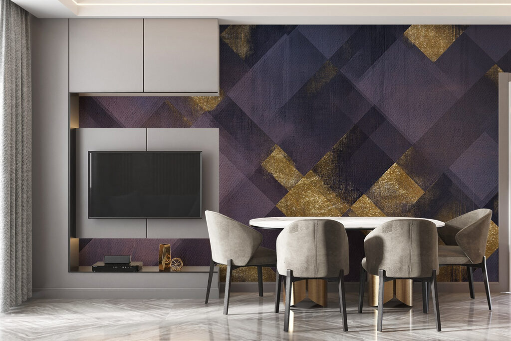 Cuadrados con toques dorados — interior 2