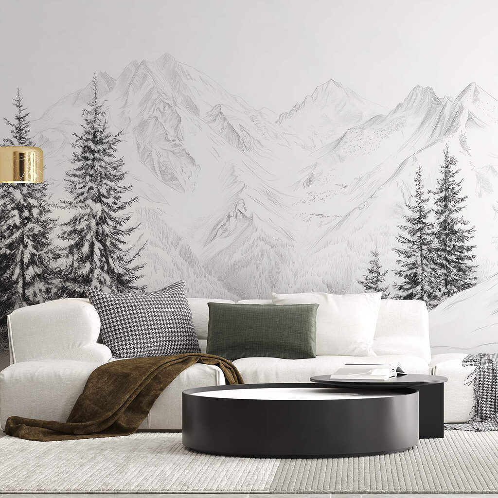 Pinos ante cumbres nevadas — interior 3