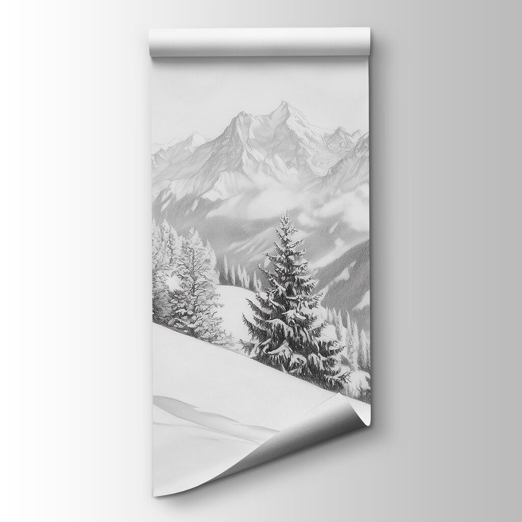 Ladera nevada con vistas — vista del producto